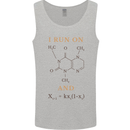 Coffee I Run On Caffeine and Chaos Funny Mens Vest Tank Top Sports Grey