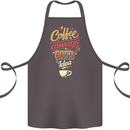 Coffee Is Always a Good Idea Funny Cotton Apron 100% Organic Dark Grey