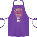 Coffee Is Always a Good Idea Funny Cotton Apron 100% Organic Purple