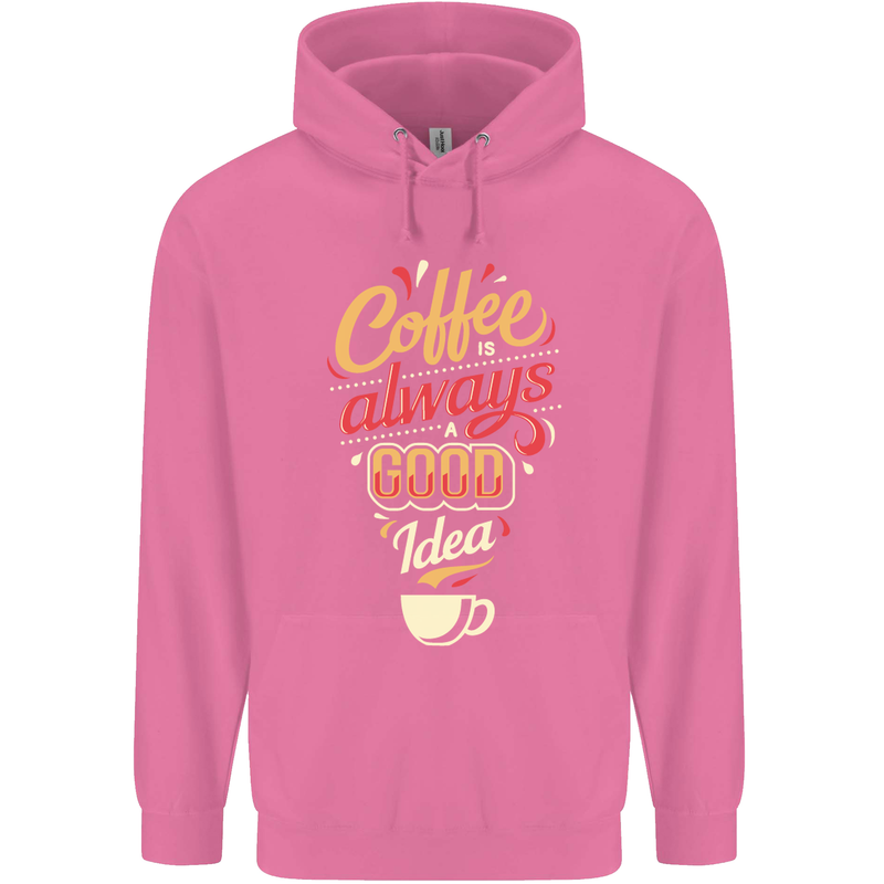 Coffee Is Always a Good Idea Funny Mens 80% Cotton Hoodie Azelea