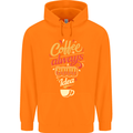 Coffee Is Always a Good Idea Funny Mens 80% Cotton Hoodie Orange