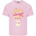 Coffee Is Always a Good Idea Funny Mens Cotton T-Shirt Tee Top Light Pink