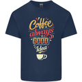 Coffee Is Always a Good Idea Funny Mens Cotton T-Shirt Tee Top Navy Blue