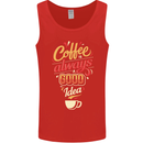 Coffee Is Always a Good Idea Funny Mens Vest Tank Top Red