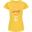 Coffee Is Always a Good Idea Funny Womens Petite Cut T-Shirt Yellow
