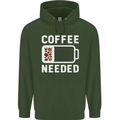 Coffee Needed Funny Addict Childrens Kids Hoodie Forest Green