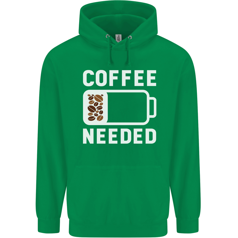 Coffee Needed Funny Addict Childrens Kids Hoodie Irish Green