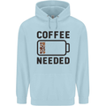 Coffee Needed Funny Addict Childrens Kids Hoodie Light Blue
