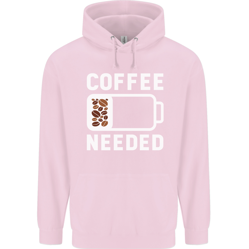 Coffee Needed Funny Addict Childrens Kids Hoodie Light Pink