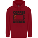 Coffee Needed Funny Addict Childrens Kids Hoodie Red