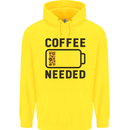 Coffee Needed Funny Addict Childrens Kids Hoodie Yellow