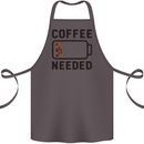 Coffee Needed Funny Addict Cotton Apron 100% Organic Dark Grey