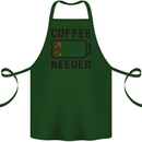 Coffee Needed Funny Addict Cotton Apron 100% Organic Forest Green