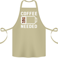 Coffee Needed Funny Addict Cotton Apron 100% Organic Khaki