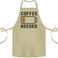 Coffee Needed Funny Addict Cotton Apron 100% Organic Khaki