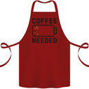 Coffee Needed Funny Addict Cotton Apron 100% Organic Maroon