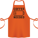Coffee Needed Funny Addict Cotton Apron 100% Organic Orange