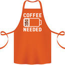 Coffee Needed Funny Addict Cotton Apron 100% Organic Orange