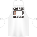 Coffee Needed Funny Addict Cotton Apron 100% Organic White