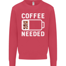 Coffee Needed Funny Addict Kids Sweatshirt Jumper Heliconia