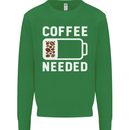 Coffee Needed Funny Addict Kids Sweatshirt Jumper Irish Green