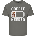 Coffee Needed Funny Addict Kids T-Shirt Childrens Charcoal