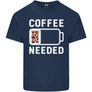 Coffee Needed Funny Addict Kids T-Shirt Childrens Navy Blue