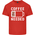 Coffee Needed Funny Addict Kids T-Shirt Childrens Red