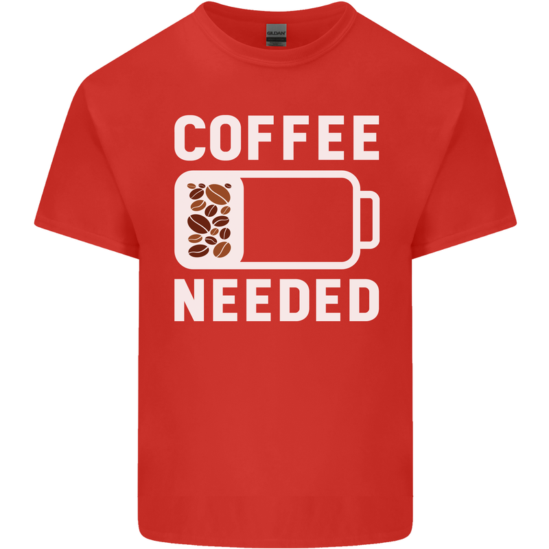 Coffee Needed Funny Addict Kids T-Shirt Childrens Red