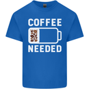 Coffee Needed Funny Addict Kids T-Shirt Childrens Royal Blue