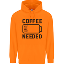 Coffee Needed Funny Addict Mens 80% Cotton Hoodie Orange