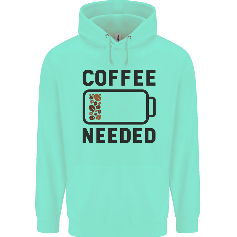 Coffee Needed Funny Addict Mens 80% Cotton Hoodie Peppermint