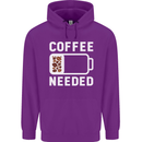 Coffee Needed Funny Addict Mens 80% Cotton Hoodie Purple