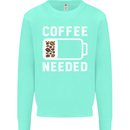 Coffee Needed Funny Addict Mens Sweatshirt Jumper Peppermint
