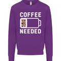 Coffee Needed Funny Addict Mens Sweatshirt Jumper Purple