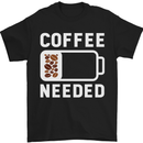 Coffee Needed Funny Addict Mens T-Shirt Cotton Gildan Black