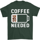 Coffee Needed Funny Addict Mens T-Shirt Cotton Gildan Forest Green