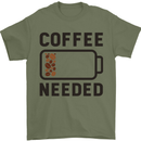 Coffee Needed Funny Addict Mens T-Shirt Cotton Gildan Military Green
