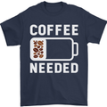 Coffee Needed Funny Addict Mens T-Shirt Cotton Gildan Navy Blue