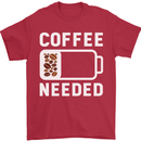 Coffee Needed Funny Addict Mens T-Shirt Cotton Gildan Red