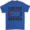Coffee Needed Funny Addict Mens T-Shirt Cotton Gildan Royal Blue