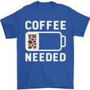 Coffee Needed Funny Addict Mens T-Shirt Cotton Gildan Royal Blue