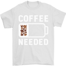 Coffee Needed Funny Addict Mens T-Shirt Cotton Gildan White