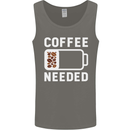 Coffee Needed Funny Addict Mens Vest Tank Top Charcoal