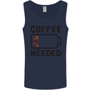 Coffee Needed Funny Addict Mens Vest Tank Top Navy Blue