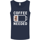 Coffee Needed Funny Addict Mens Vest Tank Top Navy Blue