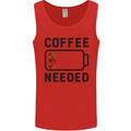 Coffee Needed Funny Addict Mens Vest Tank Top Red