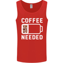 Coffee Needed Funny Addict Mens Vest Tank Top Red