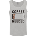 Coffee Needed Funny Addict Mens Vest Tank Top Sports Grey