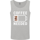 Coffee Needed Funny Addict Mens Vest Tank Top Sports Grey